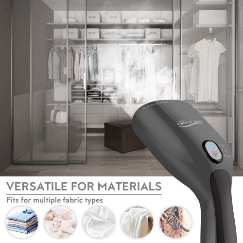  LIGHT 'N' EASY Light ‘N’ Easy Steamer for Clothes, Portable Handheld Garment Steamer, Fast Heat Fabric Steamer for Home/Travel/Kitchen/Bathroom/Bed, Powerful Winkle Remover-Steam Cleaner-Refresh-