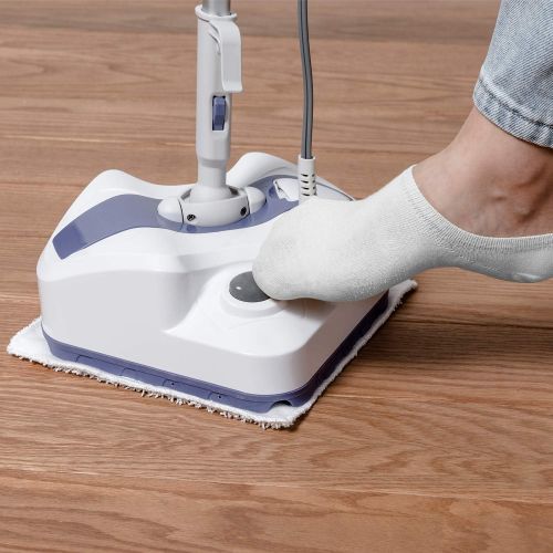 LIGHT N EASY Steam Mop, Powerful Floor Steamer Cleaner Mopper with Automatic Steam Control for Hardfloor, Laminate, Tile, Grout and Carpet, S7338 (White Violet)