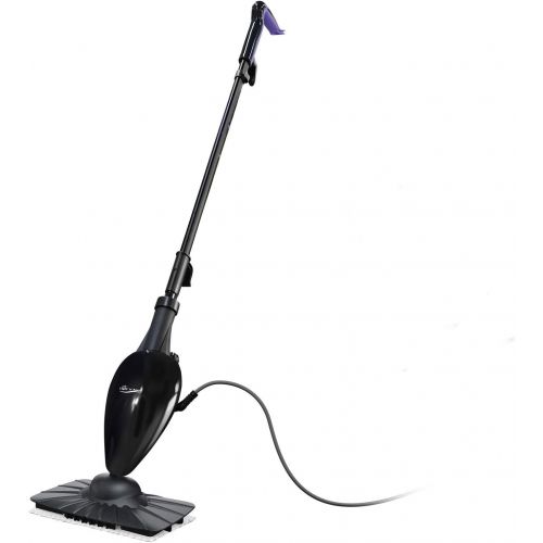  LIGHT N EASY Steam Mop, Ultra-Lightweight, Child & Pet Steamer, Deep Cleaning for Hardwood Floor/Tile/Laminate/Vinyl/Carpet, 7618ANB, Black