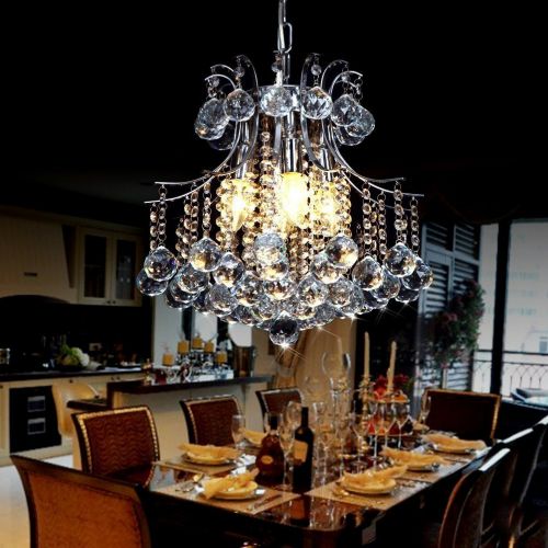  LIGHTESS Lightess Crystal Chandelier Modern Ceiling Pendant Hanging Light Fixture with 6 Lights