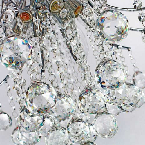  LIGHTESS Lightess Crystal Chandelier Modern Ceiling Pendant Hanging Light Fixture with 6 Lights