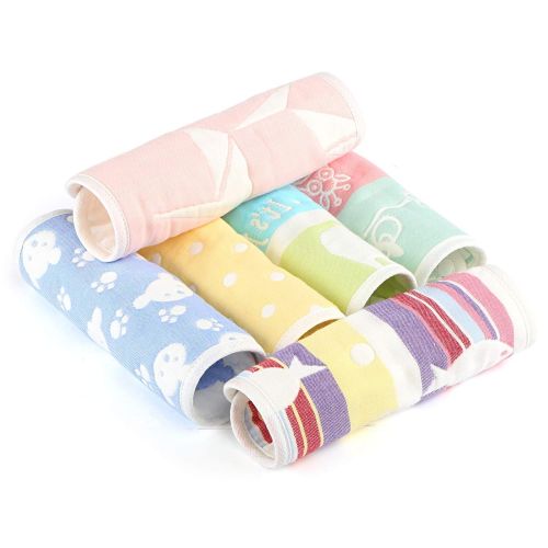  LIHAO 6PCS Cotton Drool Pads Carrier Strap Cover Infant Car Seat Strap Covers - Soft & Comfortable