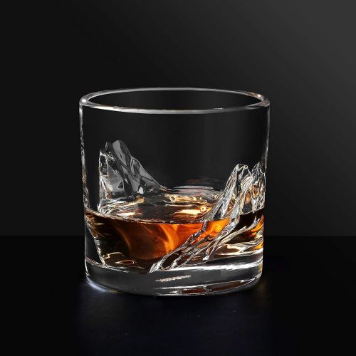  [아마존베스트]LIITON Grand Canyon Whiskey Glass Set of 4: Heavy Whisky Tumbler Best as Old Fashioned Glasses