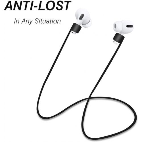  [아마존베스트]LIKDAY Airpods Strap Compatible with AirPods Pro 2 1, Holder Strap for AirPods Made of Flexible Silicone, Perfect for Hanging the Headphones around the Neck (White)