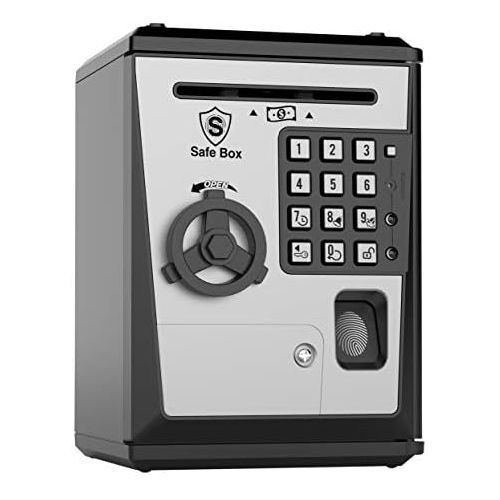  [아마존베스트]LIKE Toy Piggy Bank Safe Box Fingerprint ATM Bank ATM Machine Money Coin Savings Bank for Kids