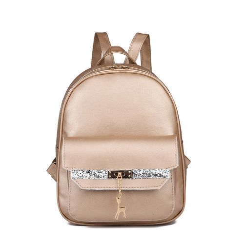  LIKESIDE_bags Fashion Woemn Leather Small Deer Backpack School Bag+Messenger Bag+Card package