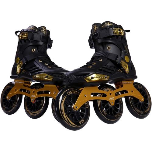  LIKU Black&Gold Performance 125 3WD Speed Inline Skates Unisex