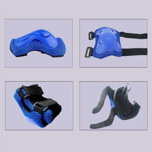  LIKU Kids Knee Pads Elbow Pads Set, Elbow Pads Wrist Guards 3 in 1 Protective Gear Set for Multi Sports Inline Roller Skating Cycling Bike Rollerblading Scooter