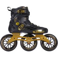 LIKU Performance 125 3WD Speed Inline Skates Black&Gold Racing Skate for Men and Women