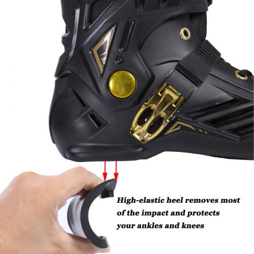  LIKU Performance 125 3WD Speed Inline Skates Black&Gold Racing Skate for Men and Women