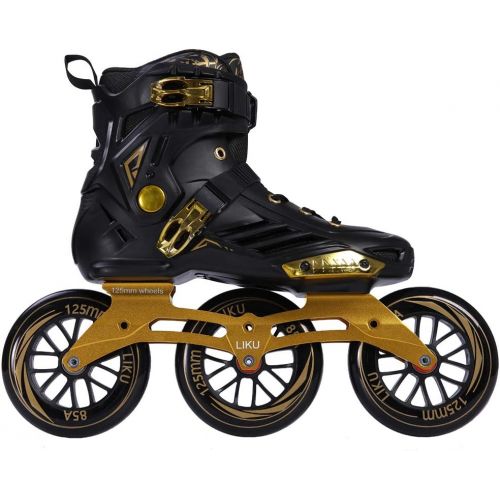  LIKU Performance 125 3WD Speed Inline Skates Unisex Black&Gold