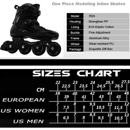  LIKU Black Professional Inline Skates Unisex