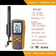 LILINA Electronic Digital Thermometer and Hygrometer Handheld Industrial Temperature and Humidity Meter High Precision Can Be Connected to K Type Thermocouple Indoor Outdoor Temperature a