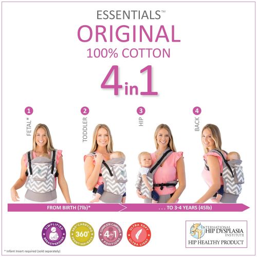  4 in 1 ESSENTIALS Baby Carrier by LILLEbaby  Lily Pond