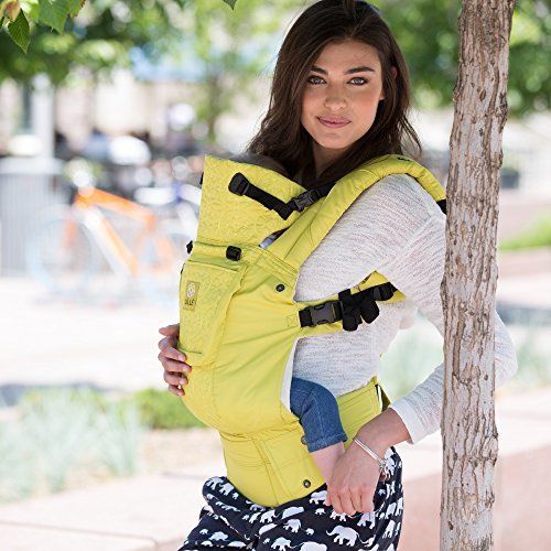  LILLEbaby LLLEEbaby The Complete Embossed SIX-Position 360° Ergonomic Baby & Child Carrier, Citrus - Cotton Baby Carrier, Ergonomic Multi-Position Carrying for Infants Babies Toddlers
