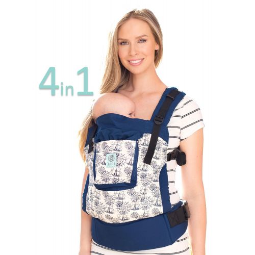  4 in 1 ESSENTIALS Baby Carrier by LILLEbaby  Blue Maritime