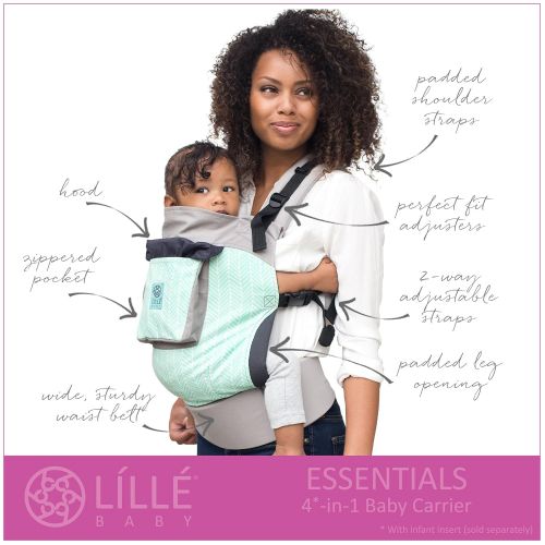 4 in 1 ESSENTIALS Baby Carrier by LILLEbaby  Blue Maritime