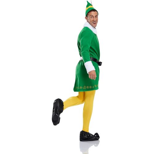  할로윈 용품LILLIWEEN Mens Christmas Elf Costume Buddy Full Set Halloween Christmas Cosplay Coat Hat Pants Belt