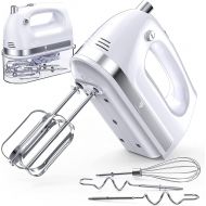 LILPARTNER Hand Mixer Electric, 400W Ultra Power Kitchen Mixer Handheld Mixer With 2x5 Speed (Turbo Boost & Automatic Speed) + Storage Box + 5 Stainless Steel Accessories Food Mixer for Cream