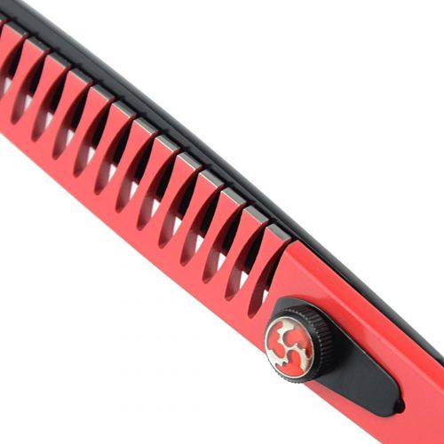  LILYS PET HIGH-END SERIES 8-Inch Japanese 440C Fishbone-shaped Big Tooth Professional Pet Grooming Thinning Scissors With Beautiful Red Screw