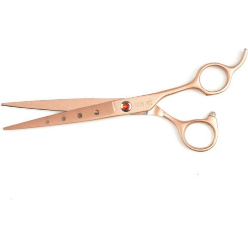  LILYS PET 2016 Professional PET Dog Grooming Scissors Cutting&Curved&Thinning Shears,Round Hole Design, Shark Teeth Thinning Scissor