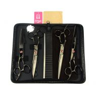 LILYS PET 7.5 high-end Left-Handed Professional PET Dog Grooming Scissors Suit Cutting&Curved&Thinning Shears