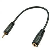 LINDY 35698Premium Audio Kabel Klinkenstecker 2, 5mm Klinke mannlich auf 3, 5mm Weiblich, 30cm