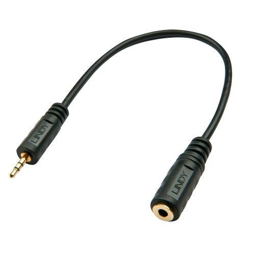  [아마존 핫딜]  [아마존핫딜]LINDY 35698Premium Audio Kabel Klinkenstecker 2, 5mm Klinke mannlich auf 3, 5mm Weiblich, 30cm
