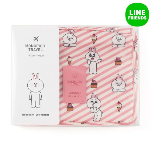  LINE FRIENDS Monopoly Cony Toiletry Pouch One Size Pink