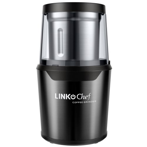  Coffee Grinder Electric LINKChef Nut & Spice Grinder 250W with Large Capacity Detachable Stainless Steel Bowl and Electric Wire Storage Function - Black(CG-9230) 3 years warranty (