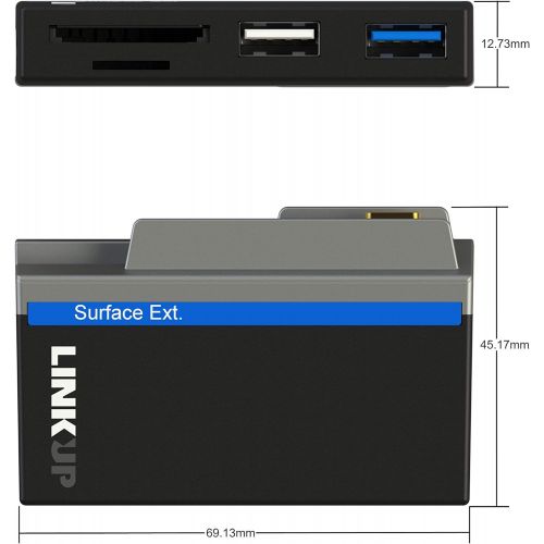  LINKUP Surface Go USB C Premium Docking Station - HDMI 4K, USB 3.0, Gigabit Ethernet - Port Expansion Adapter Dock - Compatible with Microsoft Surface Go