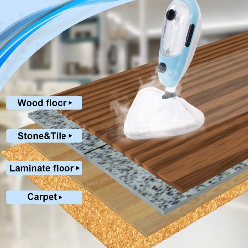  LINLUX Powerfresh Steam Mop 10-in-1 System, Laminate/Hardwood Floor Steam Cleaner, Carpet/Tile and Whole House Multipurpose Use