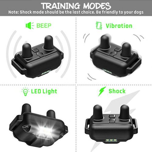  LINNSE Shock Collar for Dogs, Dog Shock Collar with Remote Control for 2600ft Range 100% Waterproof & Rechargeable Dog Training Collar with Remote Dogs (TC4)