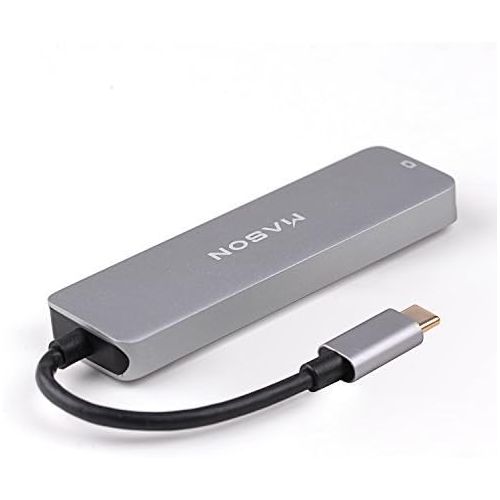  MASON USB C Hub 4 in 1, Type C Adaptor (Thunderbolt 3 Compatible) with HDMI, USB C Female Charging Port, 2 USB 3.0 Ports, for Galaxy Note 8S8S8 Plus, MacBook, iMac, and More USB C Devi