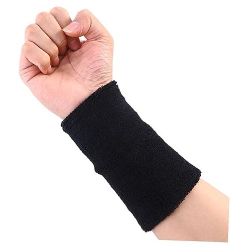  LIOOBO 2 Pairs Wrist Brace for Workout Sweat Bands for Wrists Elastic Wrist Band Sports Hand Brace Towels Wrist Sweat Bands Polyester Cotton Sweatband Fitness Multicolor
