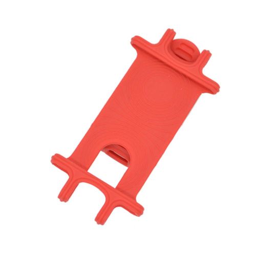  LIOOBO Mountain Bike Phone Mount Navigation Silicone Strap Mobile Phone Bracket Adjustable Bicycle Motorcycle Handlebar Rack(Red)