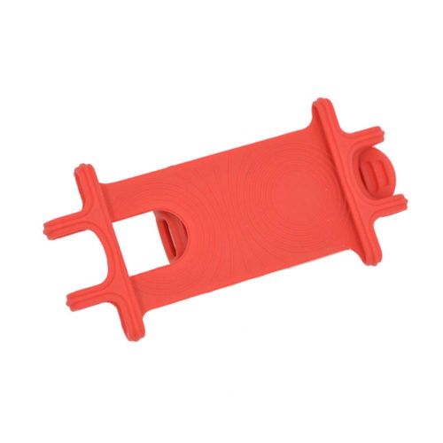  LIOOBO Mountain Bike Phone Mount Navigation Silicone Strap Mobile Phone Bracket Adjustable Bicycle Motorcycle Handlebar Rack(Red)