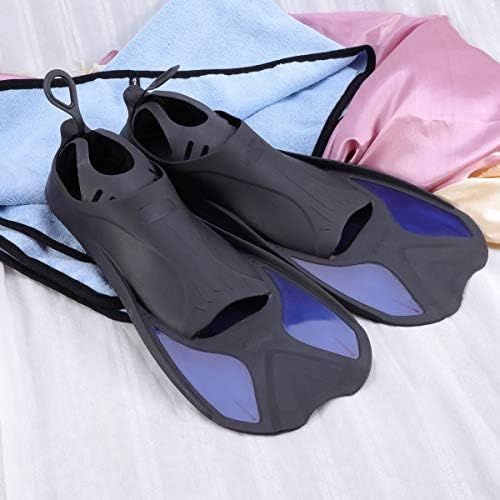  LIOOBO Schwimmflossen Verstellbare Flossen fuer Tauchen Schwimmen XS (Schwarz und Blau)