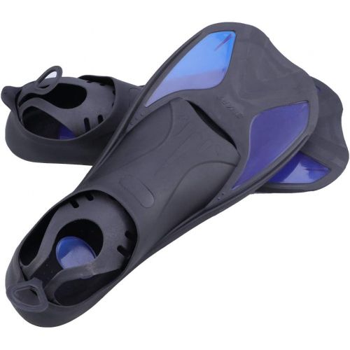  LIOOBO Schwimmflossen Verstellbare Flossen fuer Tauchen Schwimmen XS (Schwarz und Blau)