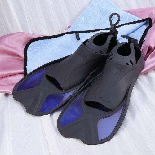  LIOOBO Schwimmflossen Verstellbare Flossen fuer Tauchen Schwimmen XS (Schwarz und Blau)