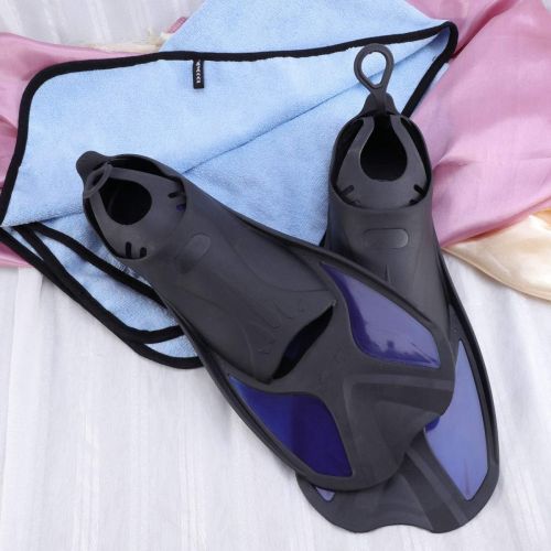  LIOOBO Schwimmflossen Verstellbare Flossen fuer Tauchen Schwimmen XS (Schwarz und Blau)