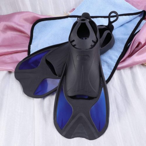  LIOOBO Schwimmflossen Verstellbare Flossen fuer Tauchen Schwimmen XS (Schwarz und Blau)