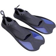LIOOBO Schwimmflossen Verstellbare Flossen fuer Tauchen Schwimmen XL (Schwarz und Blau)