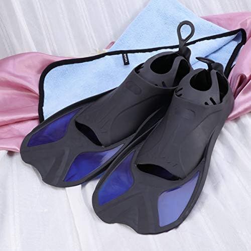  LIOOBO Schwimmflossen Verstellbare Flossen fuer Tauchen Schwimmen M (Schwarz und Blau)