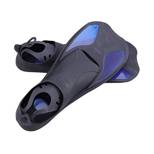  LIOOBO Schwimmflossen Verstellbare Flossen fuer Tauchen Schwimmen XXS (Schwarz und Blau)