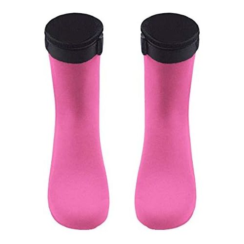  LIOOBO Wasser Socken Neopren Socken Strand Booties Schuhe Rutschfester Neoprenanzug Stiefel Socken fuer Wassersport Rosa Groesse L