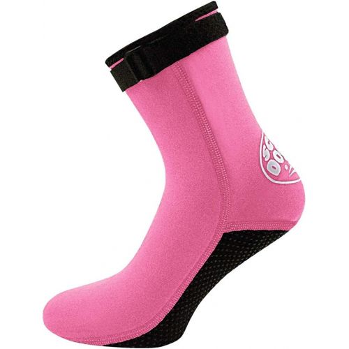  LIOOBO Wasser Socken Neopren Socken Strand Booties Schuhe Rutschfester Neoprenanzug Stiefel Socken fuer Wassersport Rosa Groesse L