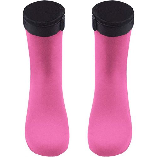  LIOOBO Wasser Socken Neopren Socken Strand Booties Schuhe Rutschfester Neoprenanzug Stiefel Socken fuer Wassersport Rosa Groesse L