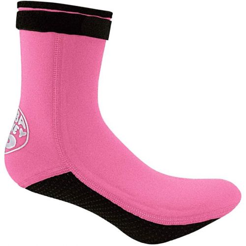  LIOOBO Wasser Socken Neopren Socken Strand Booties Schuhe Rutschfester Neoprenanzug Stiefel Socken fuer Wassersport Rosa Groesse L