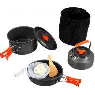LIOOBO 1 Set of Outdoor Camping Cookware Portable Camping Pan Outdoor Cooking Pot Kettle
